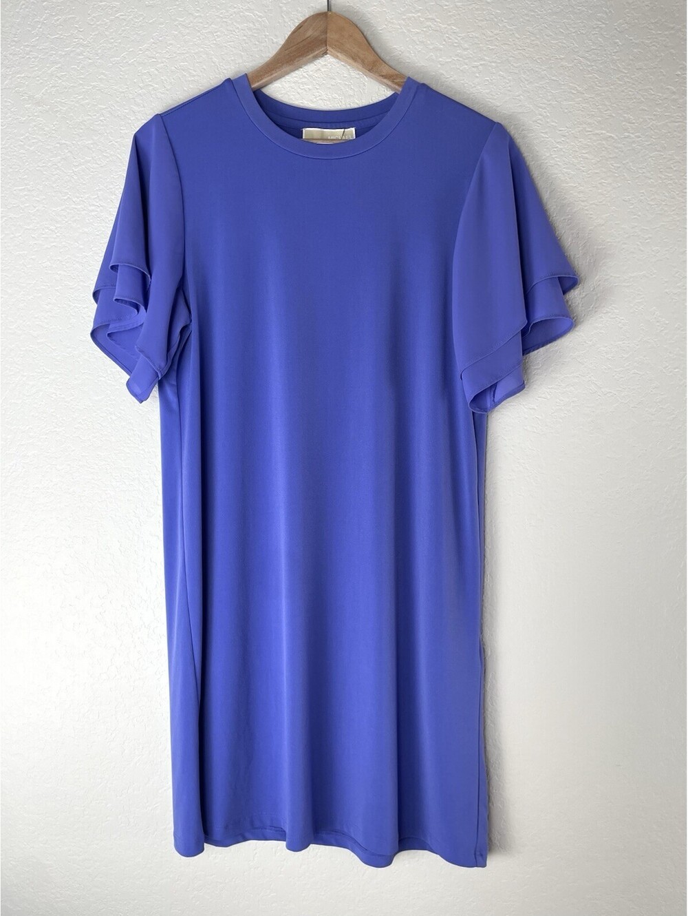 Michael Kors MK Women Purple Tunic Top Mini Dress Shift Stretch Size Medium